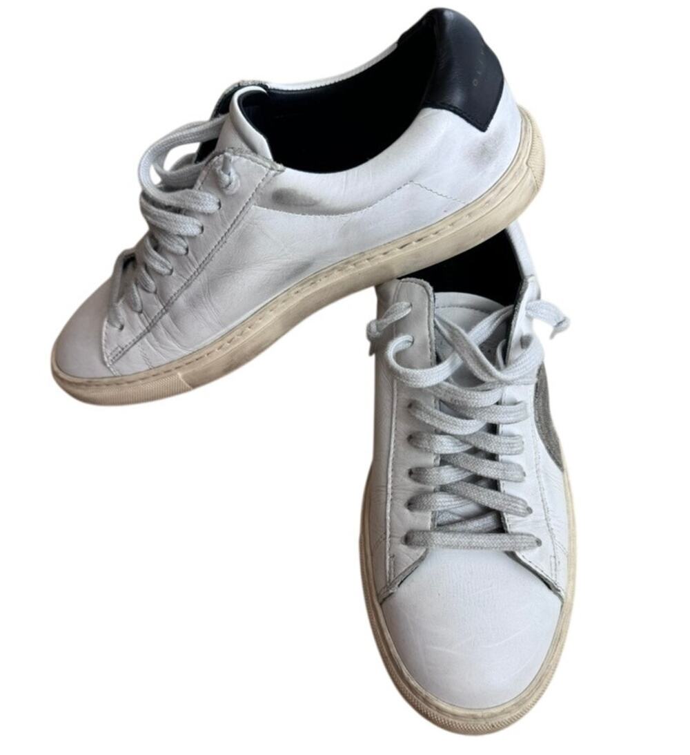 Oliver Cabell Low Size 7 37 White Gray Black Distressed